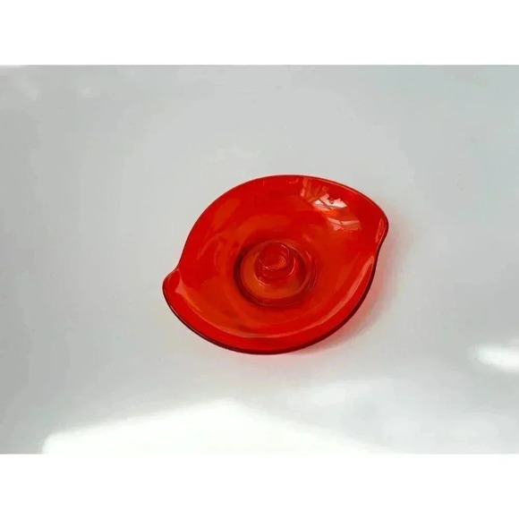 Epic Line Viking Glass Vintage Midcentury Hand Blown Glass Candle Holder - Picture 10 of 10